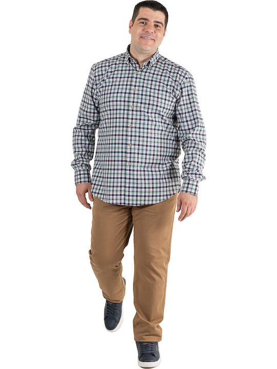 Long Sleeve Shirt Regular Fit Checked Green