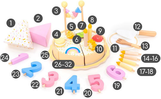 UMU Toys Дървени Играчки Торти за 3+ Години