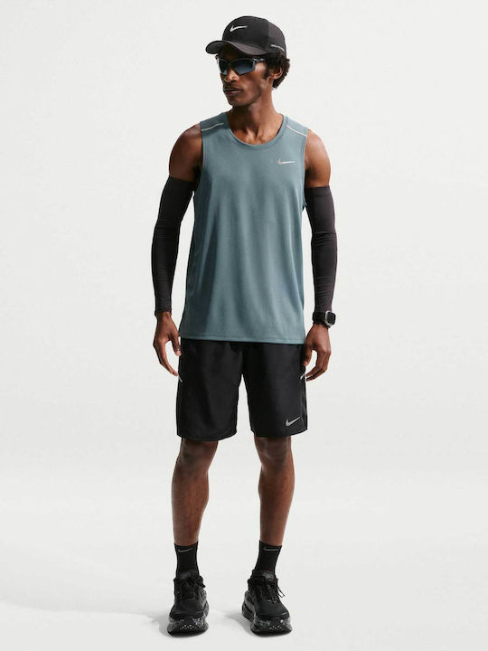 2 in 1 Αθλητική Ανδρική Βερμούδα Dri-Fit Black