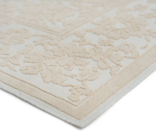 Tzikas Carpets Flora 384 119 Σετ Καλοκαιρινά Χαλιά Κρεβατοκάμαρας Βαμβακερά Εκρού 391-0-335-00384-119 3τμχ