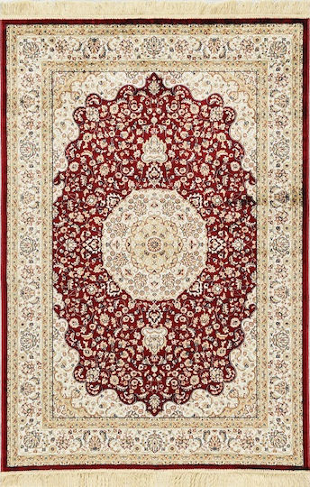 Newplan Summer Bedroom Rug Set Cotton Sonia Burgundy 3 Pieces