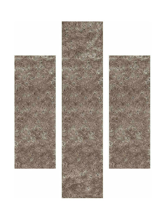 Colore Colori 80068/70 Σετ Shaggy Χαλιά Κρεβατοκάμαρας Brown 535313 3τμχ [70cm]