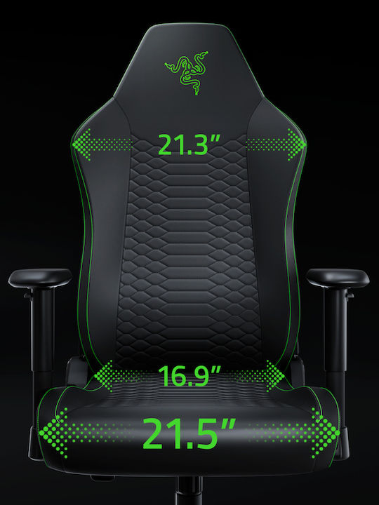 Razer Iskur V2 NewGen Stoff Gaming Stuhl mit Verstellbaren Armlehnen Schwarz/Grün