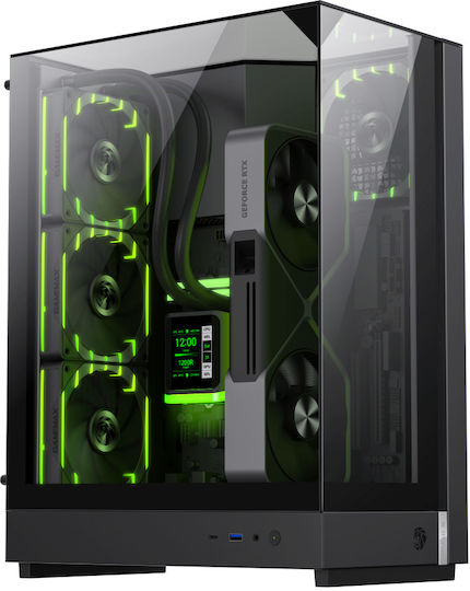 GameMax T20 Gaming Micro Tower Кутия за Компютър със Страничен Прозорец и ARGB Осветление Черна