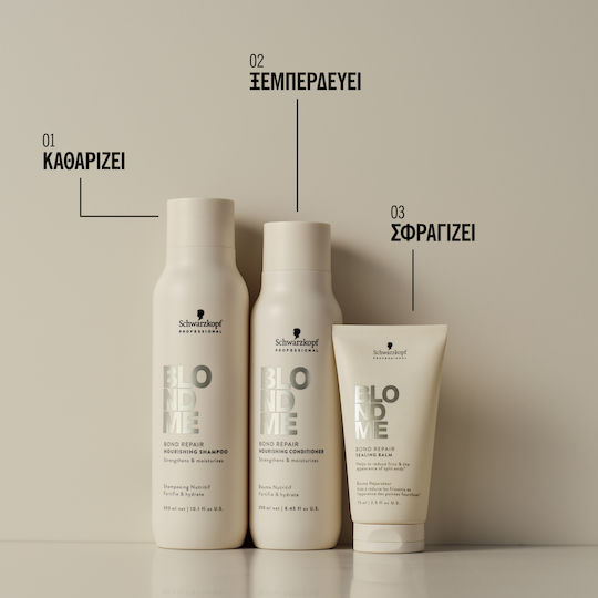 Schwarzkopf Blondme Шампоан Възстановяване/Подхранване и Хидратация за Повредена Коса 1000ml