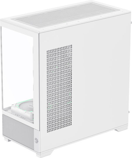GameMax Vista 2 MW Gaming Mini Tower Computer Case with Side Window and ARGB Lighting White