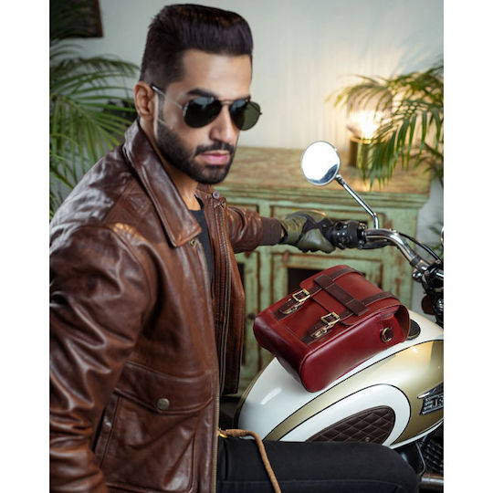 Damentasche Leder 4,4l Cherry Motorrad-Tanktaschen