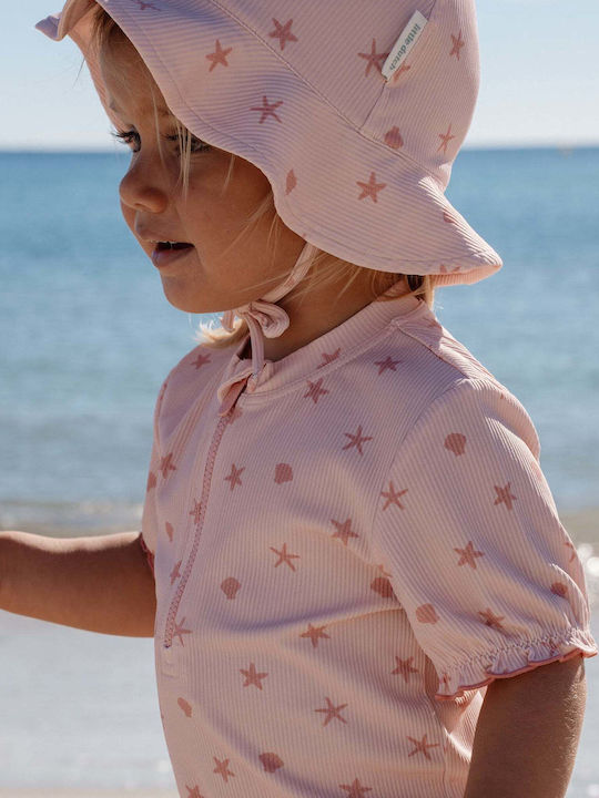 Little Dutch Little Dutch Kids' Bucket Hat Fabric Sunscreen Seashells Beige