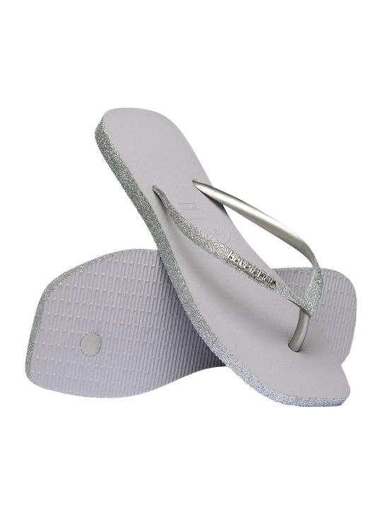 Slim Square Sparkle Дамски Джапанки в Сив Цвят