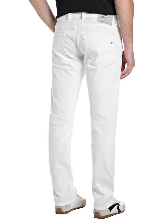 Herren Jeanshose Elastisch Weiß