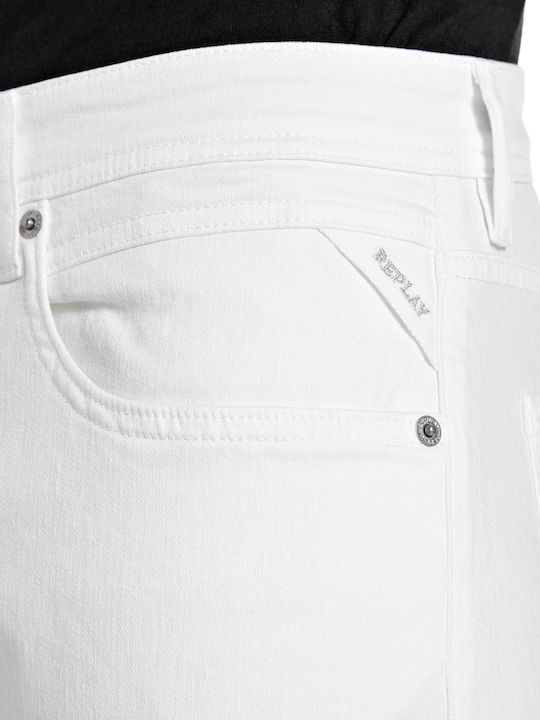 Herren Jeanshose Elastisch Weiß