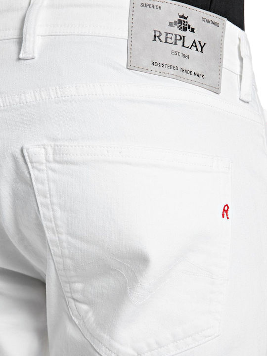 Herren Jeanshose Elastisch Weiß