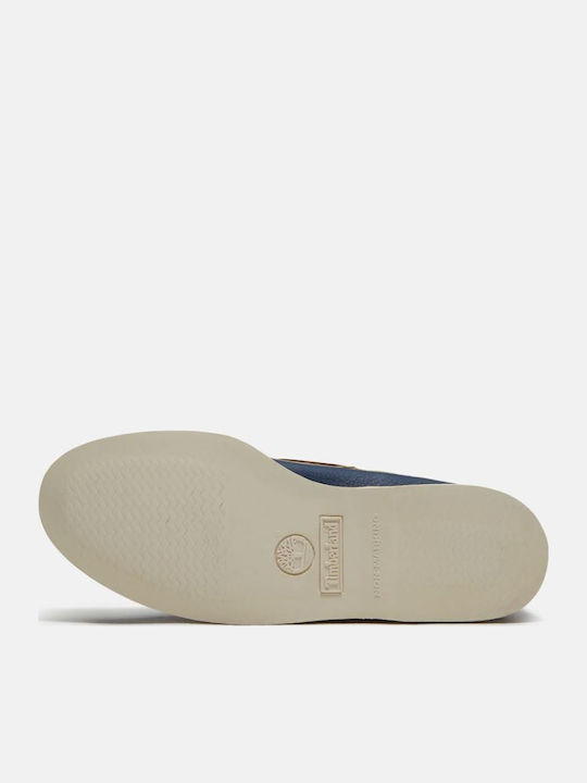 Leder Herren Bootsschuhe in Blau Farbe