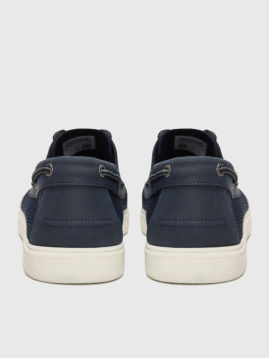 Leather Men's Boat Shoes in Blue Colour