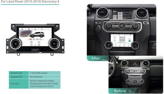 Digital IQ Fz 2010_cl Touchscreen Klimaautomatik Panel 7" Land Rover Discovery 4 L319 Mod 2010-2016