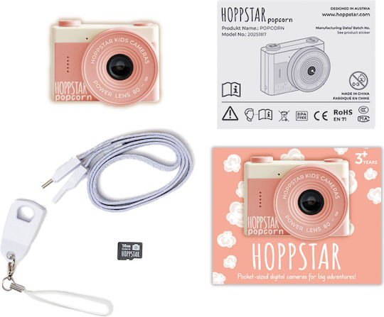 Hoppstar Popcorn Compact Φωτογραφική Μηχανή Ροζ