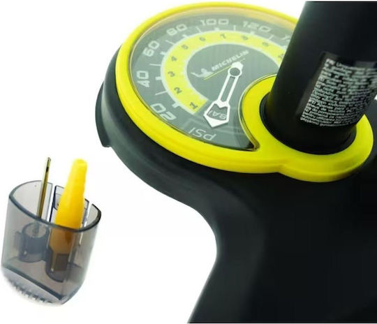 Michelin Pompă de Aer de Podea și Mână cu Manometru 11 Bar/160psi Oțel Foot Pump Pressure Gauge 801638