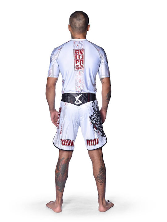 8 Weapons Men's Short Sleeve Shirt 8300023-4-WHRE for Jiu-Jitsu White