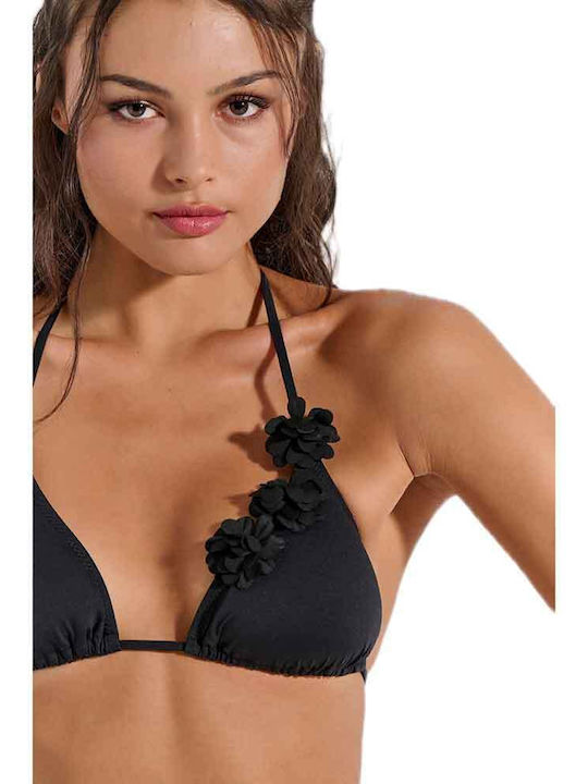 Set Bikini with Removable Padding Floral Black