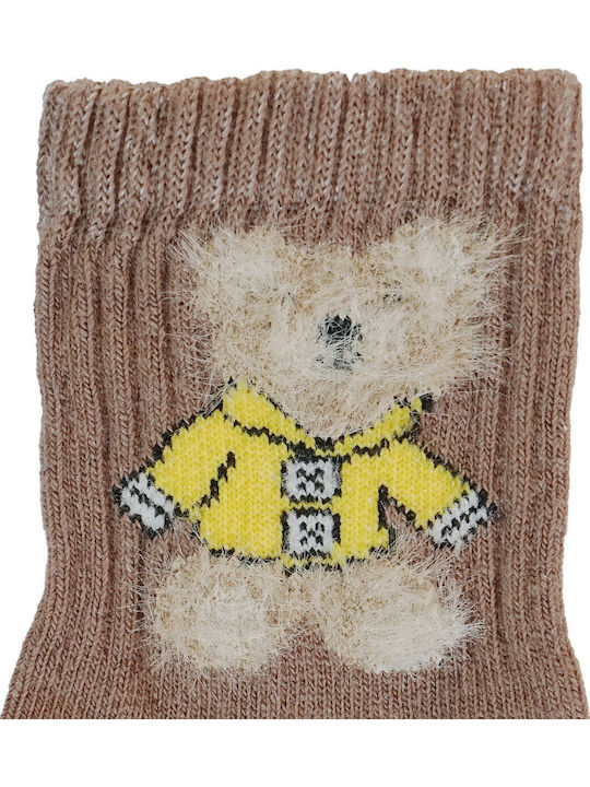 Unlu Παιδικές Κάλτσες Brown Teddy