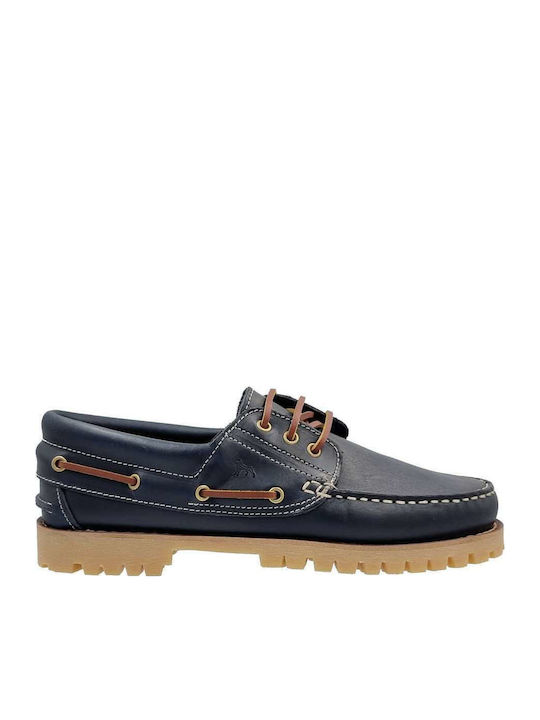 Boxer Leder Herren Freizeitschuhe Blau