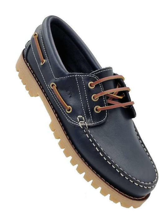Leder Herren Freizeitschuhe Blau