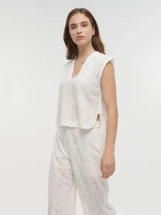 Ble Resort Collection Γυναικείο Τοπ Παραλίας Λευκο