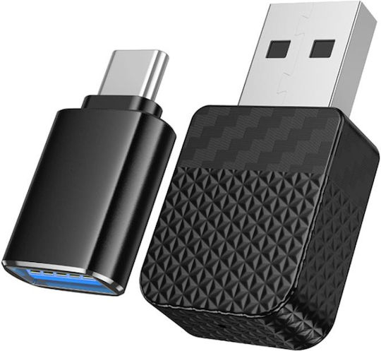 Hoco Hu3 Tony Wireless Car Carplay Adapter Usb Type-c Black