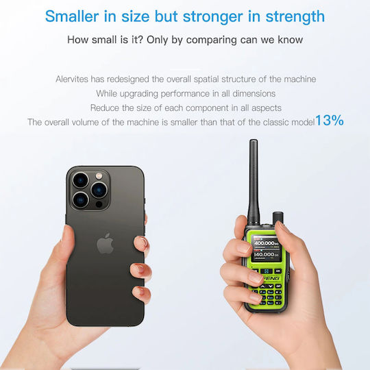 Baofeng UV-5R EU MINI Ασύρματος Πομποδέκτης UHF/VHF 5W με Έγχρωμη Οθόνη Σετ 2τμχ