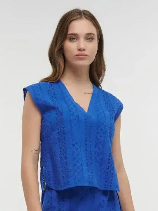 Ble Resort Collection Damenbademode Top Blau Kipuhr