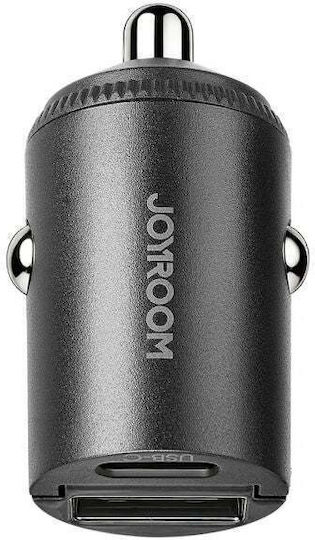 Joyroom JR-CCN18 65W Fast Charging Car Charger with Ports: 1xUSB-A 1xType-C Black Colour