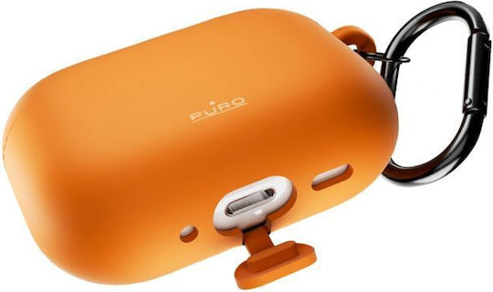 Puro Icon Silikonhülle in Orangener Farbe für Apple AirPods Pro 3