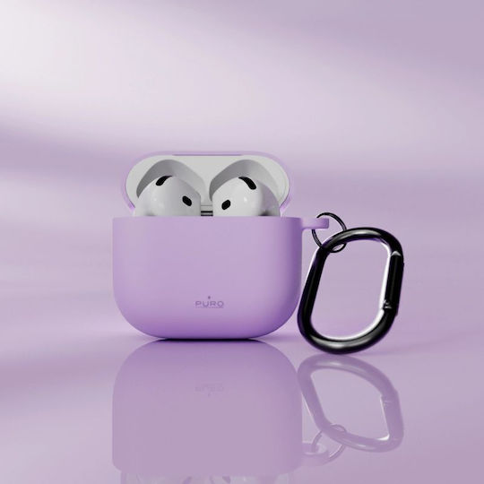 Puro Icon Silikonhülle in Lila Farbe für Apple AirPods 4
