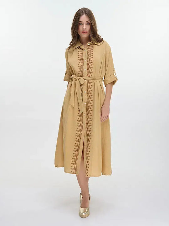 Long Sleeve Women's Shirt Mustard