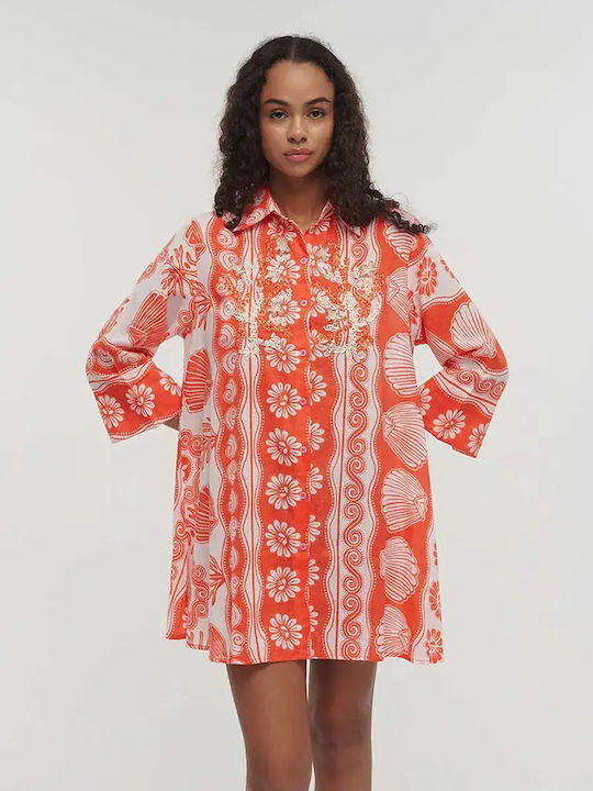 Long Sleeve Women's Shirt Red/White
