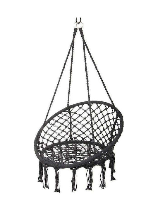 Swing Armchair with Stand and Pillow Fabric Gray Load Capacity up to 120kg L80xW80xH60cm