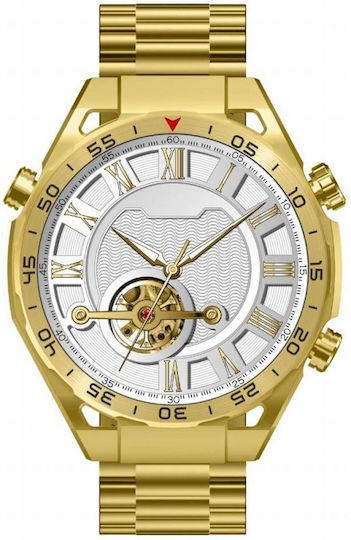 Gravity GT13-2 52mm Smartwatch mit Pulsmesser (Gold)