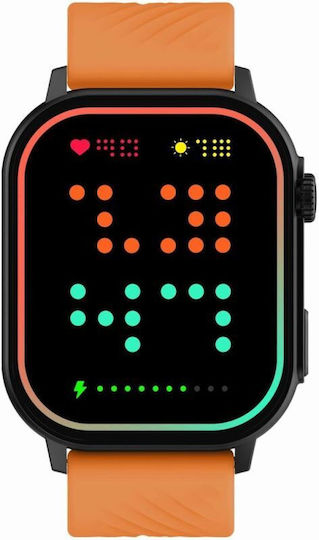 Gravity GT15 40mm Smartwatch with Heart Rate Monitor Black / Orange