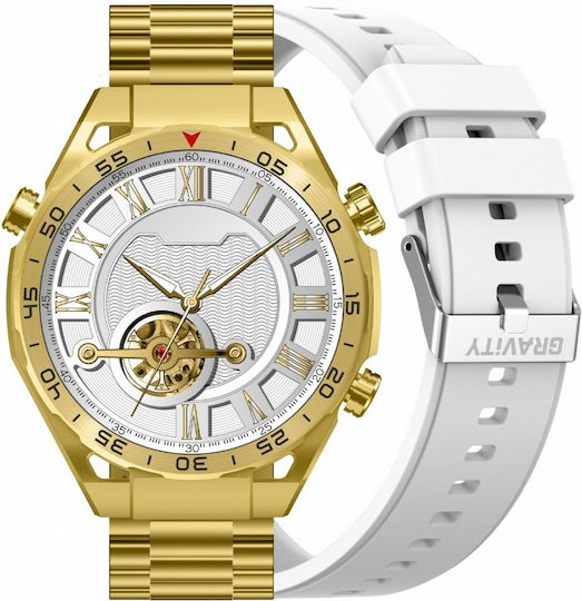 Gravity GT13-2 52mm Smartwatch mit Pulsmesser (Gold)