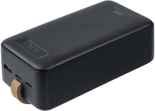 Rivacase VA1084 Power Bank 40000mAh 65W mit USB-A Ausgangsanschlüsse und 2 USB-C Ausgangsanschlüsse Power Delivery / Schnellladung Schwarz