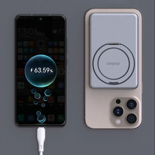 Dudao K28S MagSafe Power Bank 5000mAh 20W with USB-C Port Power Delivery Silver