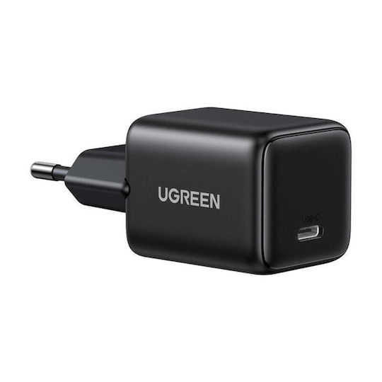 Ugreen Charger GaN with USB-C Port and Cable USB-C - USB-C 30W Power Delivery / Quick Charge 4.0 Blacks (X513)
