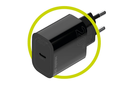 Mobile Origin Φορτιστής Χωρίς Καλώδιο με Θύρα USB-C 20W Power Delivery Μαύρος (FRL-PD20W-MO11-BLK)
