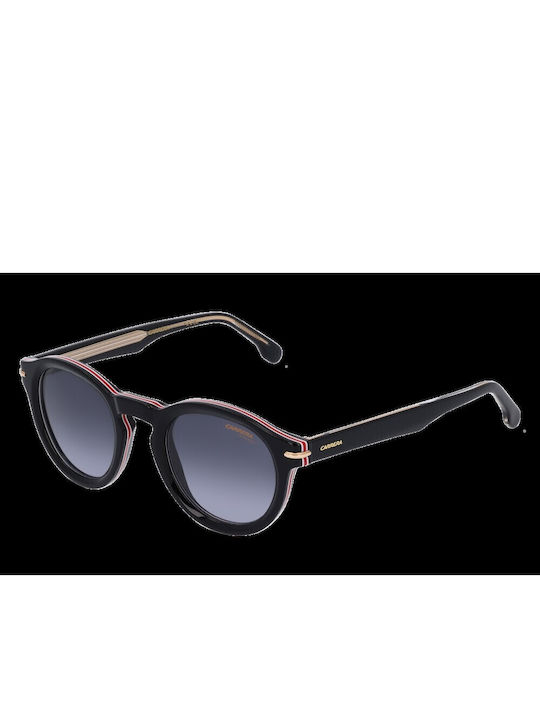 Carrera Unisex Sunglasses With Black Horn-Rimmed Frame And Grey Gradient Lens 306/S M4P/9O