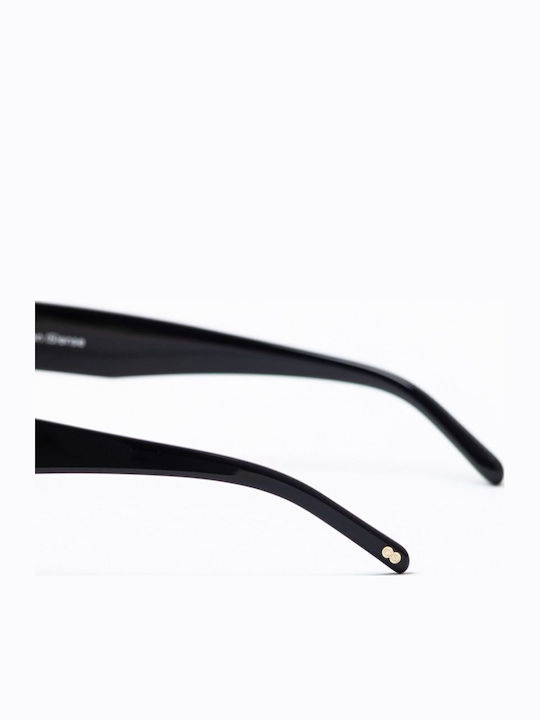 Common Sense Women's Sunglasses with Black Plastic Frame and Red Lens CS036