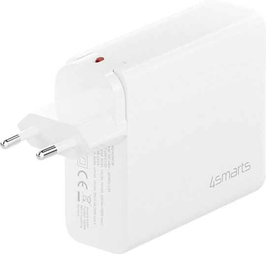 4Smarts Φορτιστής Χωρίς Καλώδιο GaN με 4 Θύρες USB-C 200W Λευκός (545200)