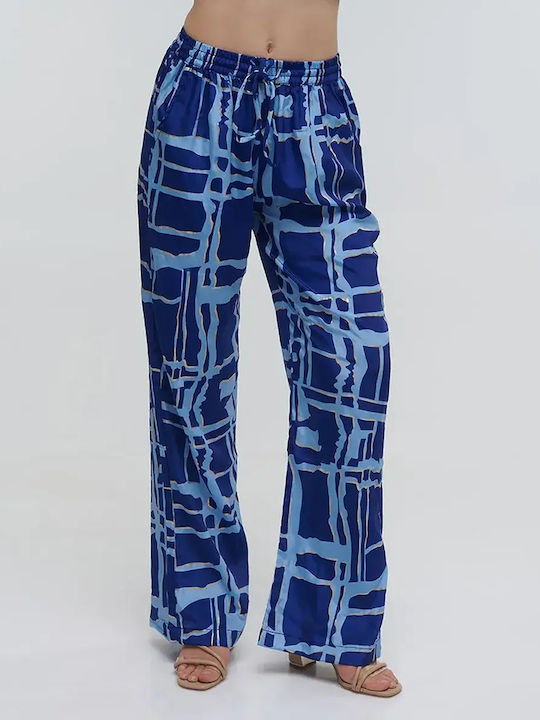 Women's Crepe Pantaloons Blue