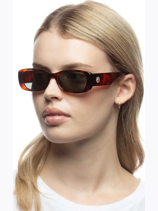 Le Specs Unreal Ochelari de soare Maro cu Cadru & Gri Lentilă