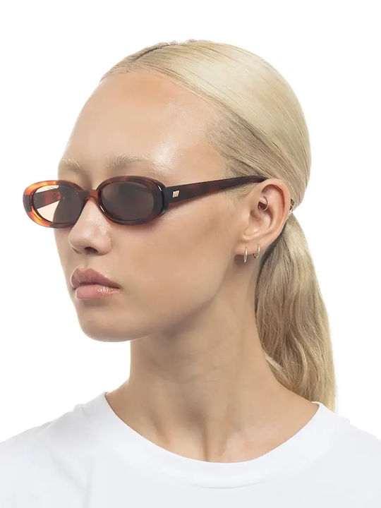 Le Specs Outta Love Γυαλιά Ηλίου Καφέ με Κοκκάλινο Σκελετό