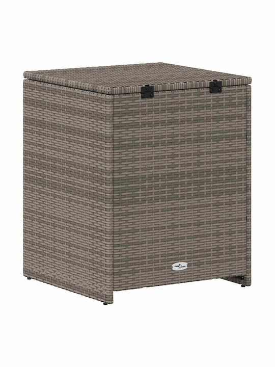 vidaXL Outdoor Storage Box Rattan Gray L55xW55xH69cm